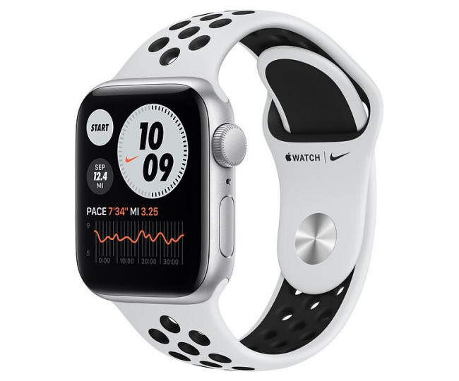Apple Watch Nike SE GPS 40mm Silver Aluminum Case w. Pure Platinum/Black Nike Sport B. (MYYD2) б/у